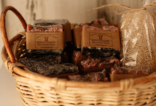 Charcoal & Clay Tallow Facial Soap 3oz.